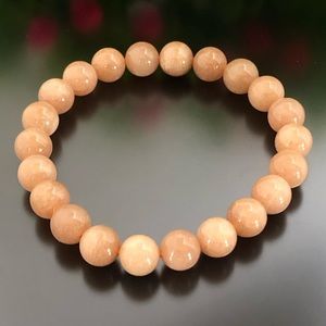 Sunstone 8mm Natural Stone Beads Stretchable Bracelet